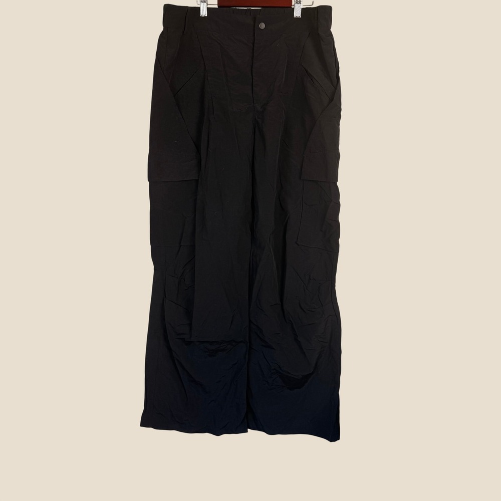Halara Cargo Pants Womens XL Black Hiking Wide Leg High Rise Gorpcore Utility